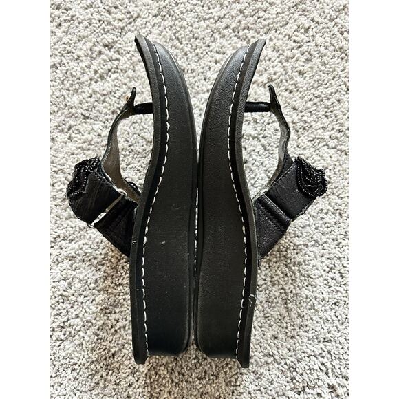 Alegria Black Beaded Thong Sandals Closure‎ Adjustable Strap CAR820 US7.5 EU38 - Picture 11 of 12